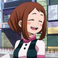uraraka- she's probably just tryna be deku's love interest to get more information on them.- she annoying asf and wants to know about everything and everyone.- i want her gone9/10 chance