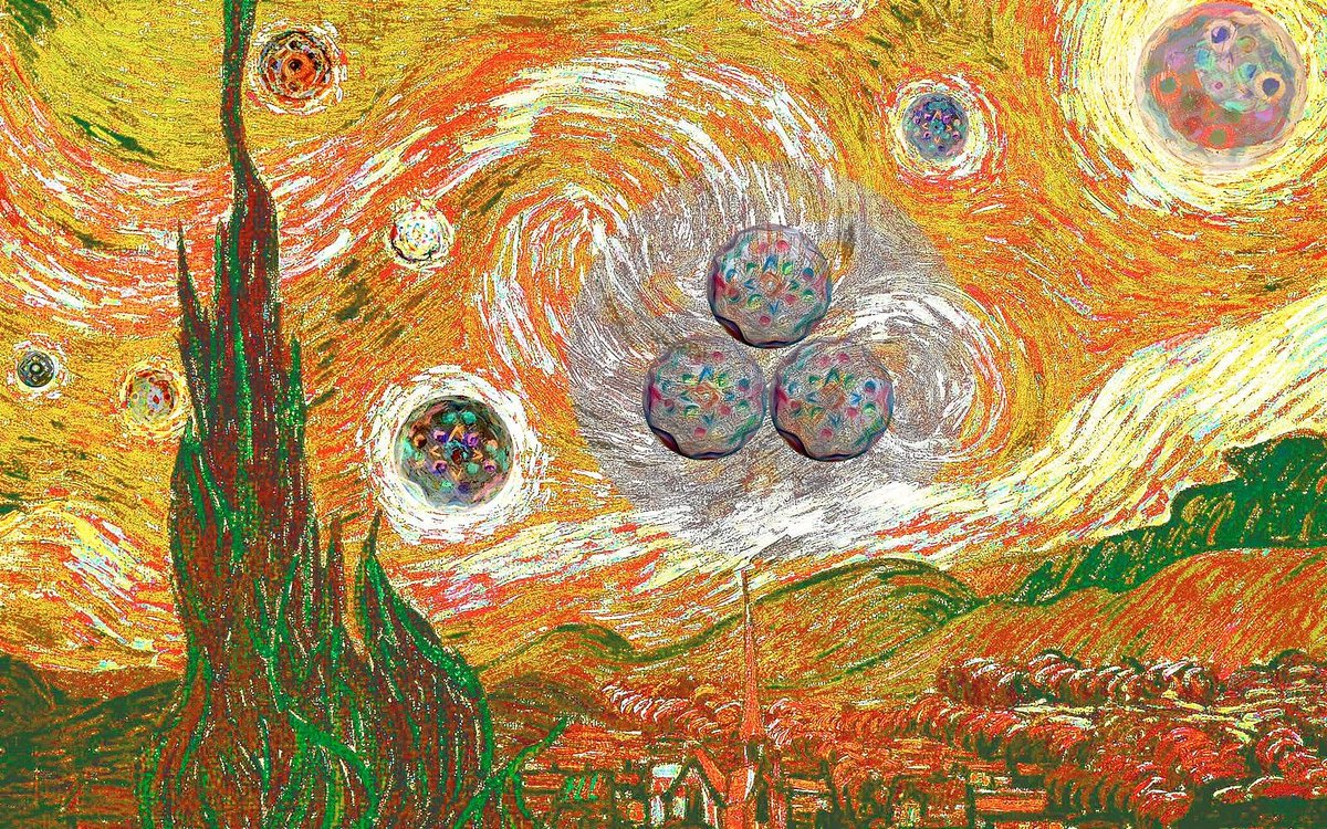 FUNDAPLP's tweet image. La artista @silviaparra, Mándaleando y jugando con Van Gogh, new  Collection #newcollection #mandalasporlapaz #hotelcollection #peace #mandalas #vangogh #art #photo #artist #artcollector #galleri @miami_art_scene @artmiamifairs @artmiami_ @miartspace #decor #empowerartists