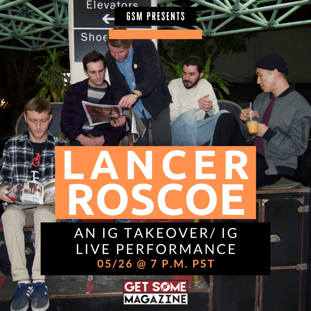 getsomemag's tweet photo. Hiya! Hope you’re all having a lovely 🇺🇸Memorial Day🇺🇸. The boys in @lancerroscoe are taking over our Instagram 2morrow + going live on our IG tomorrow night at 7 PM PST! Get stoked for a live performance and questions! #lancerroscoe #indiemusic https://t.co/4Hu6DkL9yG