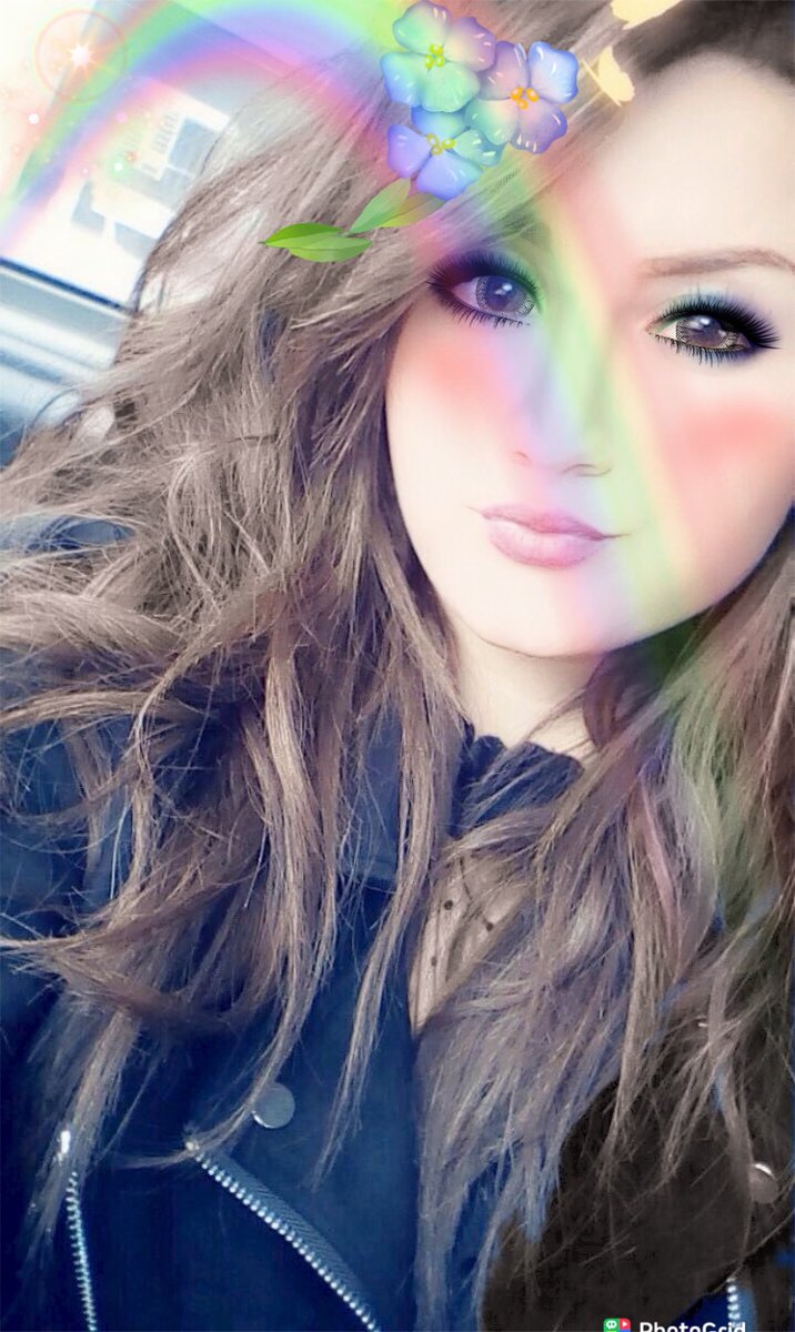 More edits the one with nothing is when I started the one with make up is the app I used with PrettyMakeup the won with the rainbow 🌈 is the finished product also when I used the app PhotoGrid if you know this girl show her this Credits to her