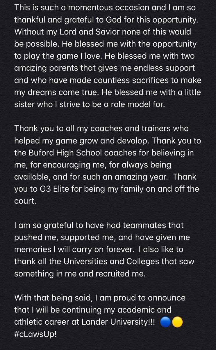 🔵🟡COMMITTED!!🟡🔵 #nextchapter #cLawsUp <a href="/Owattad_/">Omar Wattad</a> <a href="/LanderMBB/">Lander Men's Basketball</a>