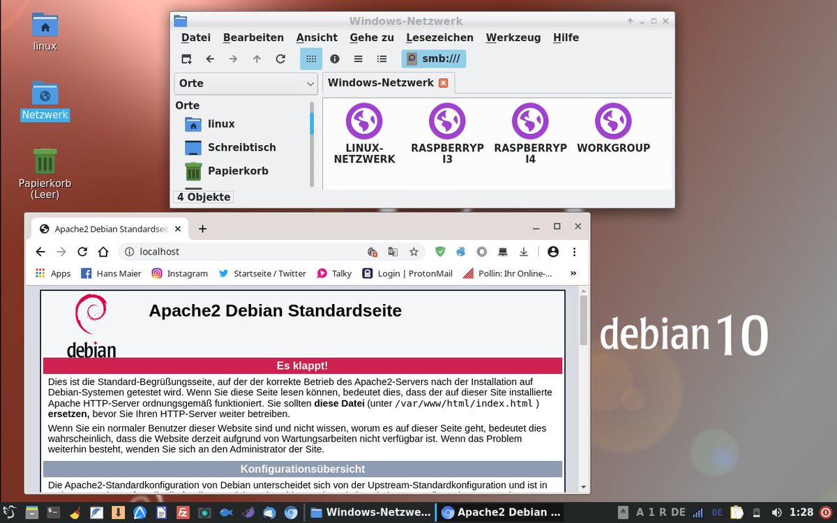 analogefotowelt's tweet photo. #debian #debian #lxqt #lxqtdesktop #debianlxqt #apache #apacheserver #debianbuster #buster #debian10 #debiandesktop #linux #distribution #linuxuser #linuxworld #computer #desktop #computerdesktop #computertechnik #technik #edv #it #network https://t.co/BrUUQLVy9x https://t.co/WGQK1KqOCi
