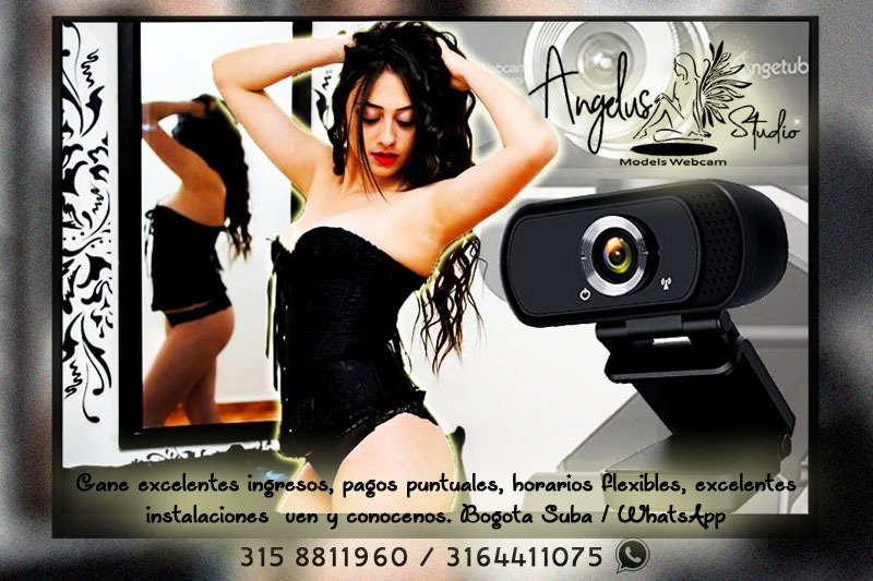StudioAngelus's tweet photo. #TrabajoSiHay  SiVivesEn #bogota #suba SeUna ModeloWebCam, ExcelentesBeneficios y LosMejore ingresos. 
#Cam4 #chaturbate #stripchat #Mujeres #Modelos #estudiowebcam #Hot #Studio
@Cam4_la  @Cam4 @stripchat  @StripchatModels @StudioAngelus  @GuerrerasP @eroticlubxxxccs @BongaCamsCo https://t.co/KjpCf1qEHr