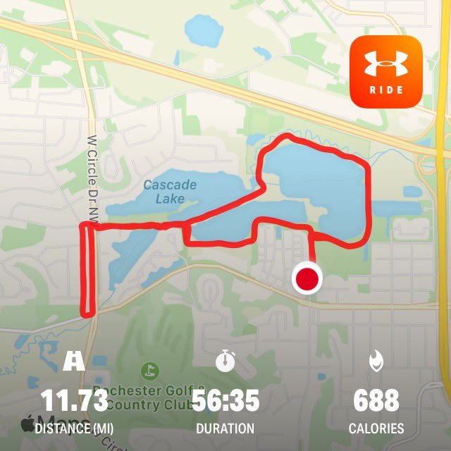 Was feeling inspired to go for a bike ride after last nights <a href="/30for30/">30 for 30</a>. I’m no Lance Armstrong but it felt great to get out and ride. #StayActive #MDW2020