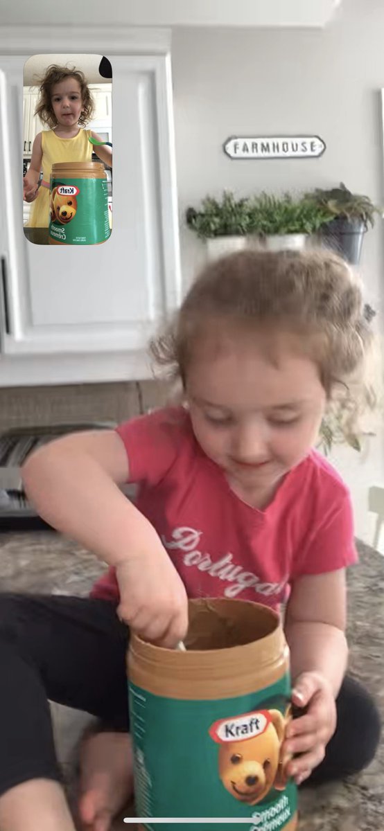 Snack time today... #kraftpeanutbutter #kraft #peanutbutter #facetime #cousins #theadventuresofsydandkens