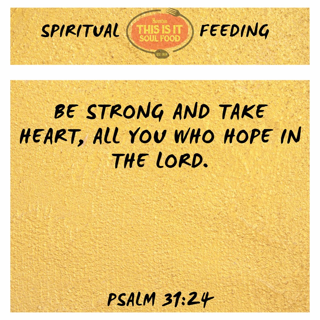 HoustonThisIsIt's tweet photo. Spiritual Feeding #22 🙏🏾 We are happy to say we ARE feeding you soul food again! Open Tuesday-Sunday 11-6. However, we still want to continue to #feed you with #theword throughout the week!⠀
⠀
Find each day’s menu at when you click “order online” from our website. https://t.co/ec5xfBy5Tr