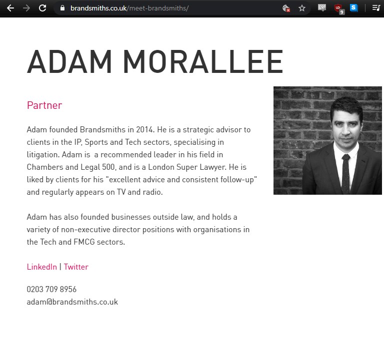 according to  @Brandsmiths website, it was founded by adam morallee  @thmozzaaccording to  @CompaniesHouse,  @thmozza also owns half of  @sjamboxing along with  @mrsamjones88source:  https://beta.companieshouse.gov.uk/company/11904437/