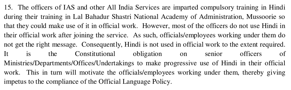 10) IAS officers shall be compulsorily converted to Hindi, just like everyone joining the Mughal service was required to learn Persian. IAS officers should be compelled by their seniors to converting into Hindi.