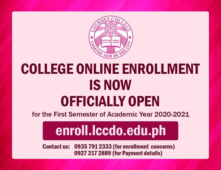OfficialLCSG's tweet photo. Great News! College Online Enrollment for the First Semester of SY 2020-2021 is now Officially Open.
Open the link below for the enrollment process:
https://t.co/eF3ML9cG0T
#iheartLC https://t.co/NGiORkuINv