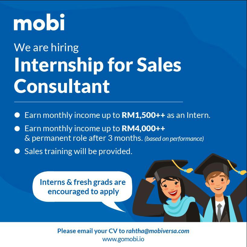 Mobiversa's tweet photo. We want you!
Bring out the energetic and communicative side of you in one of the fastest growing FinTech companies !
#gomobi #sales #salesconsultant #internship #internshipmalaysia #jobsearch #jobhunting #carikerja https://t.co/JpWjG78ewT