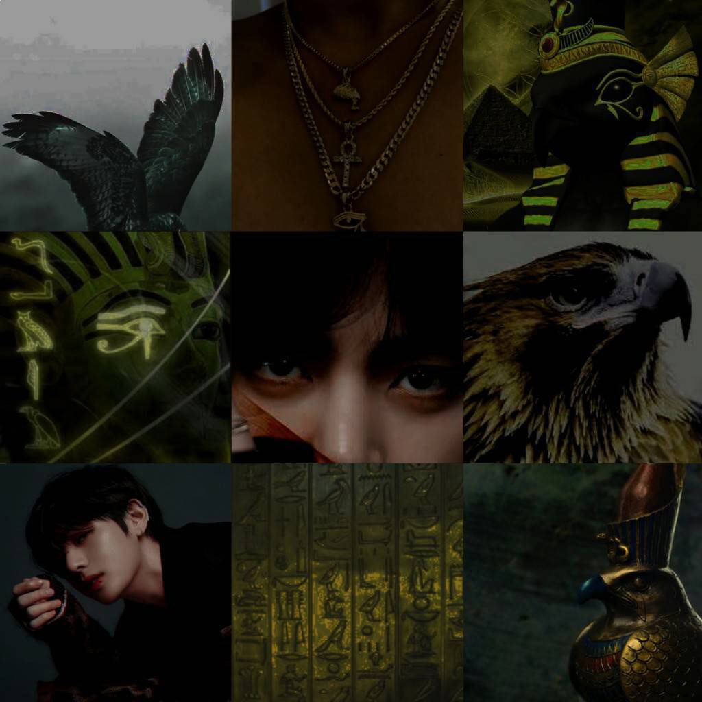 kim taehyung. horusㅡthe egyptian god of the sky, revenge, and the protector of the ruler of egypt. he was also the patron of young men and was often described as the perfect example of the dutiful son who grows up to become just a man. despite of what had happened in the past,