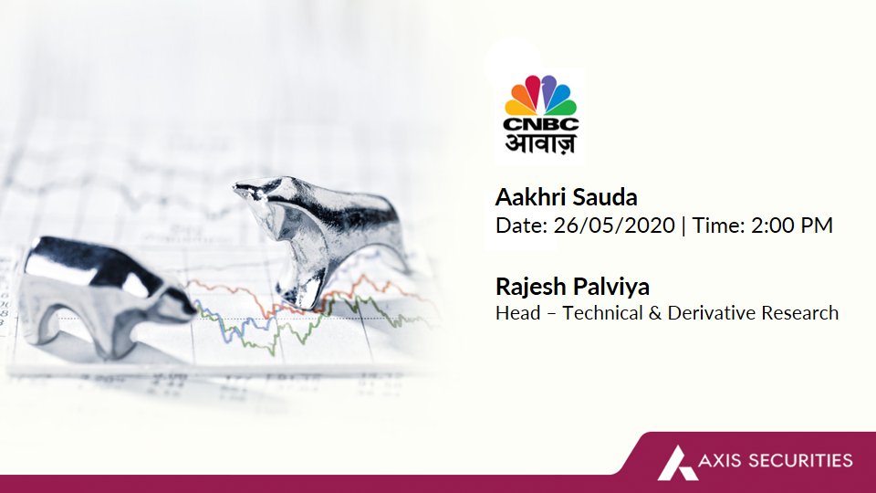 AxisDirect_In's tweet photo. Don’t miss Rajesh Palviya - Head Technical & Derivative Research, LIVE today on CNBC Awaaz’s ‘Aakhri Sauda’ show at 2:00 PM.
#markets #economy #derivatives #Technical #AskTechExpert https://t.co/Rj3dOOTmUn