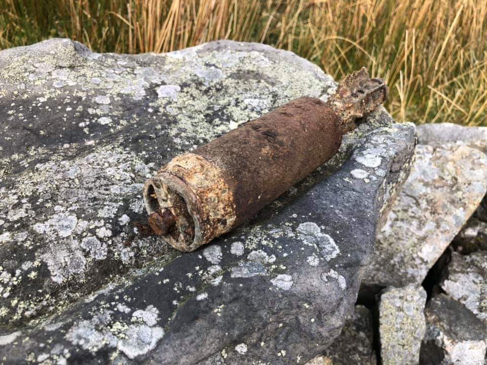 This is a WW2 unexploded device. And whilst it looks old and rusty it can still go with quite a bang!