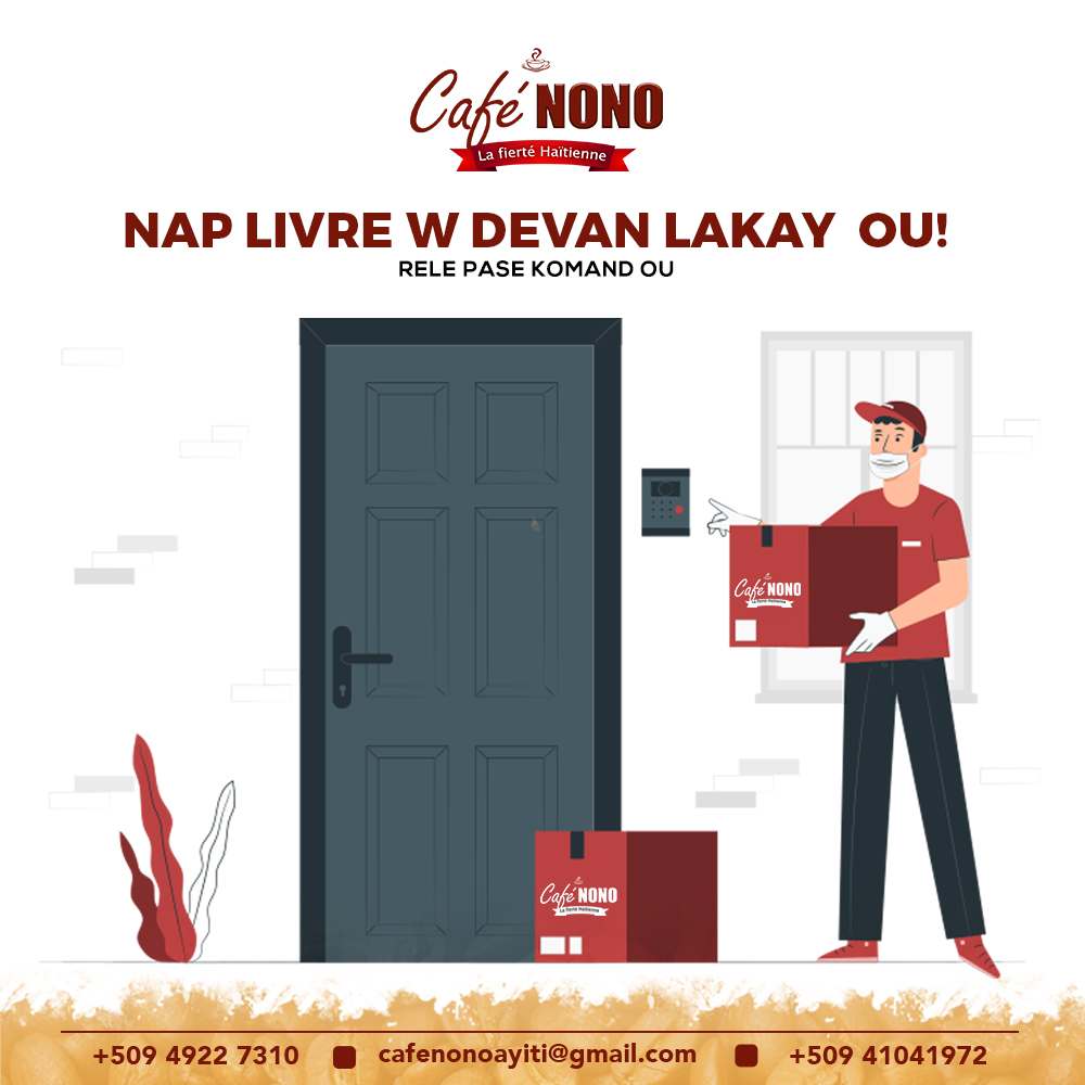 cafenonoayiti's tweet photo. Café Nono vin pi prew!
Rele nou kounya nan 3688-8316 / 3330-2201 pou ka pase kòmand paw la.
La pou la nap livrew
#RETELAKAYOU #CafeNono #cafenonoayiti #Kafepeyi #kafezansèt #Delivery #livraison #stayhomestaysafe https://t.co/IejO9fmNi7