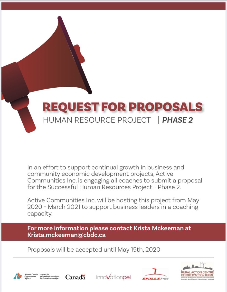 Application extended to May 28th #PEI #CBDC #Montague #HR