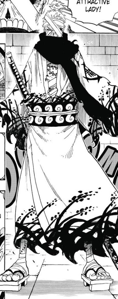 Kaido’s top commander is King, a swordsman who is of some rare race.Moriah’s top zombie is Ryuma, a swordsman of legend from Wano.We first hear of Wano in TB, and Ryuma’s significance to Wano was established along with Shusui’s.