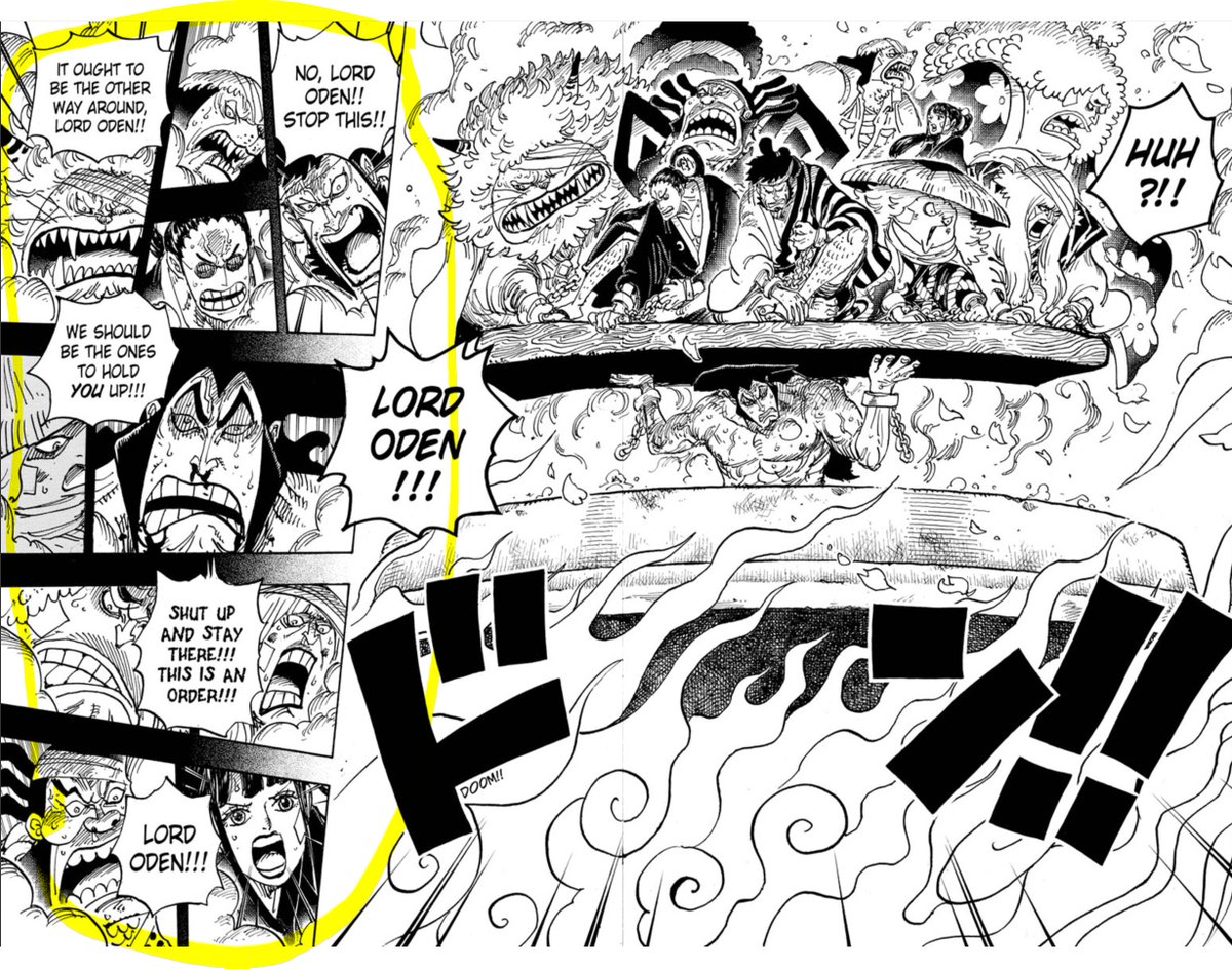 You might be saying "yeah yeah we get it. The pic is great by itself. But why Oda have to add all this other nonsense? to the side"Well remember. Cause of the story often every panel counts in OP. But Oda's not just squeezin in either. It's all strategic.