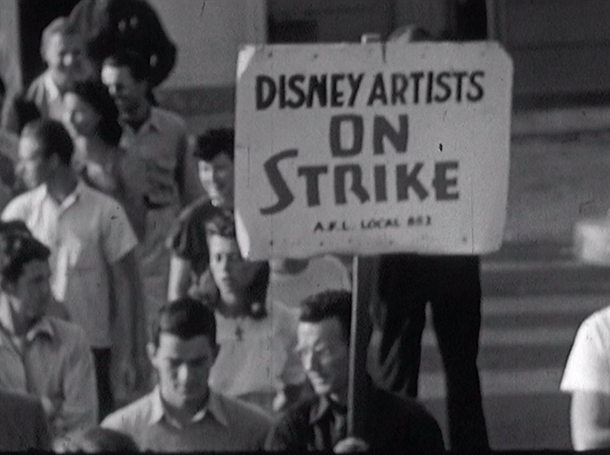 On May 28th, hundreds of employees block the studio entrance. Signs like "Are We Mice Or Men?" and "There Are No Strings On Me" are waved around. The veneer of everyone's favourite uncle has fallen away, replaced by a callous and vainglorious employer...