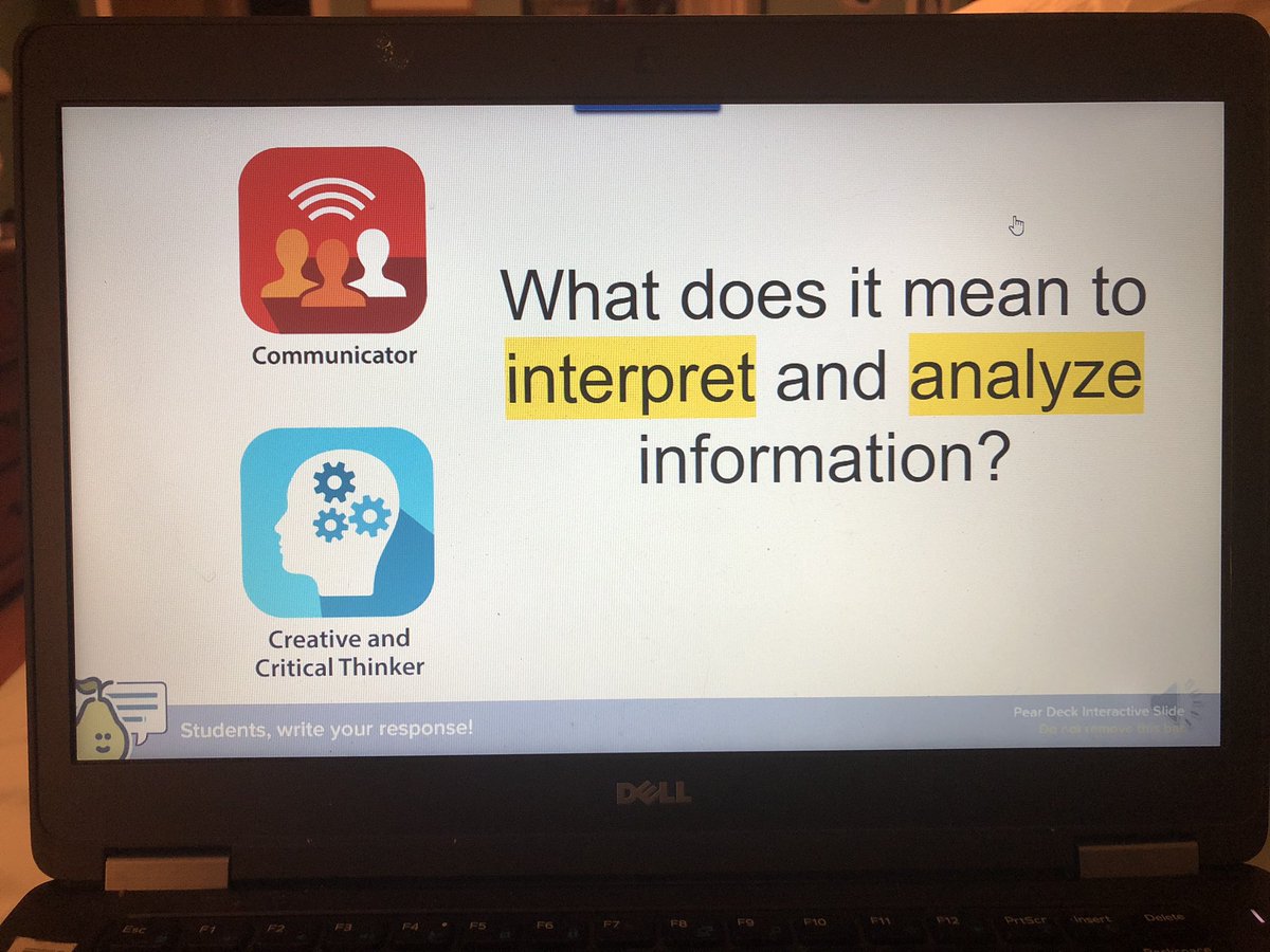 CubRunBrown's tweet photo. I love when the FCPS math slides merge with pear 🍐 deck seamlessly 🤗#distancelearningwin https://t.co/UfudvIGXWb