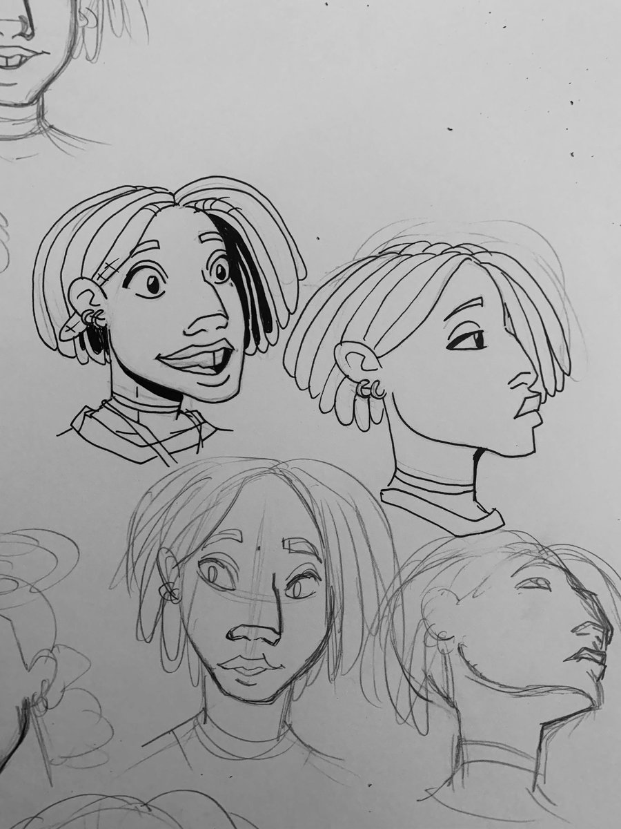 I've been drawing like trash all day but I'm trying to truck along and keep designing characters for my comic. Like where this gal is goin. 