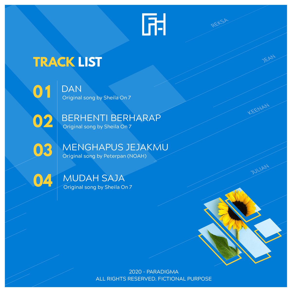 OFCParadigma's tweet image. ㅤ 
ㅤ 
⠀⠀⠀⠀ ⠀  𝕃𝔸𝕊𝕋 𝕌𝕊 ╱ 𝐃𝐀𝐍
⠀⠀⠀⠀ ⠀        𝐭𝐫𝐚𝐜𝐤𝐥𝐢𝐬𝐭 
⠀⠀⠀⠀⠀⠀⠀⠀ 29.05.20 

PARADIGMA 
4th Mini Album 

#LASTUS #PARADIGMA 
#KEENAN #REKSA #JEAN #JULIAN
ㅤ
ㅤ