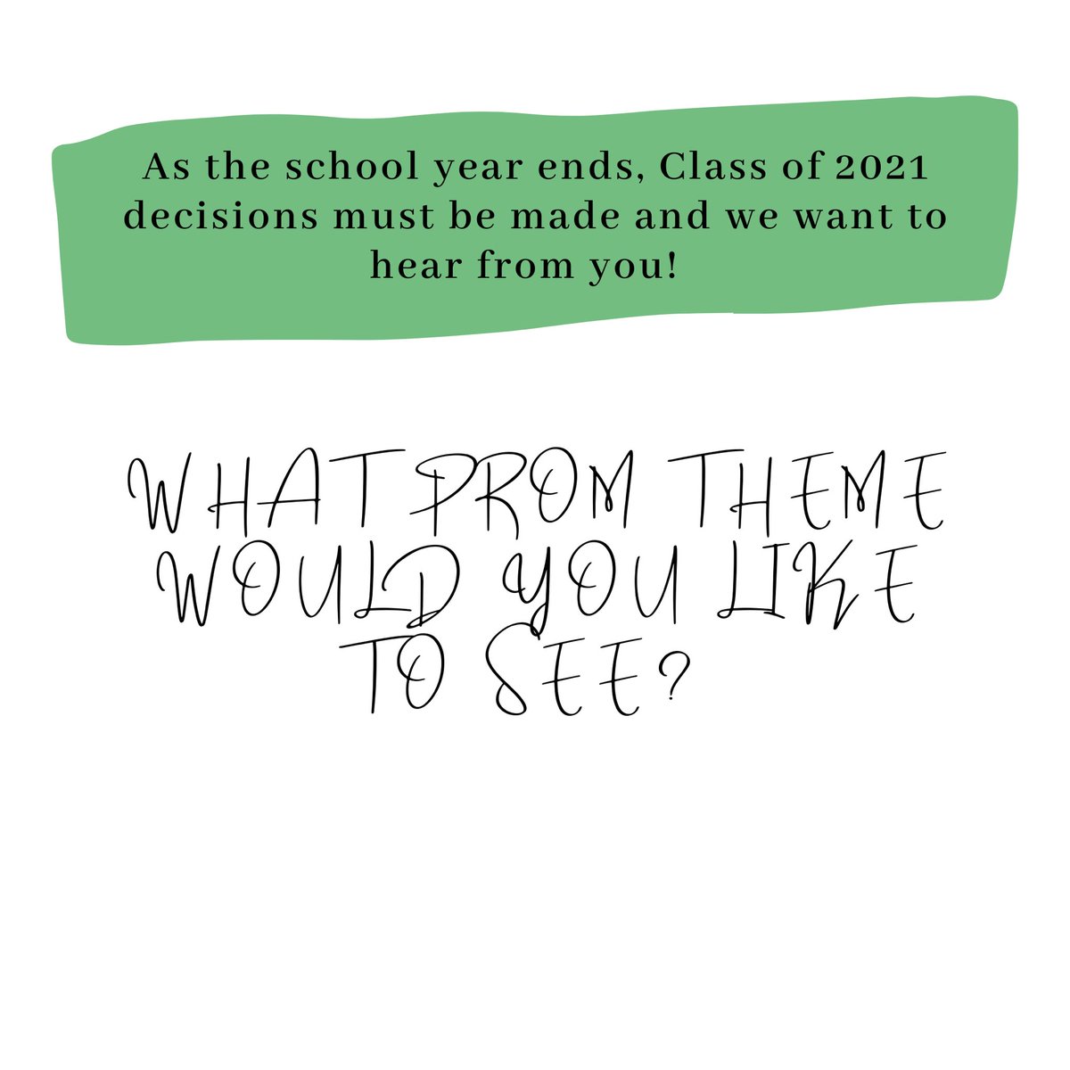 21_fhs's tweet photo. you can answer in the replies or go to the poll in our IG account! 
xoxo, class of 2021 💚🟢 https://t.co/lDVJf6Mfyu