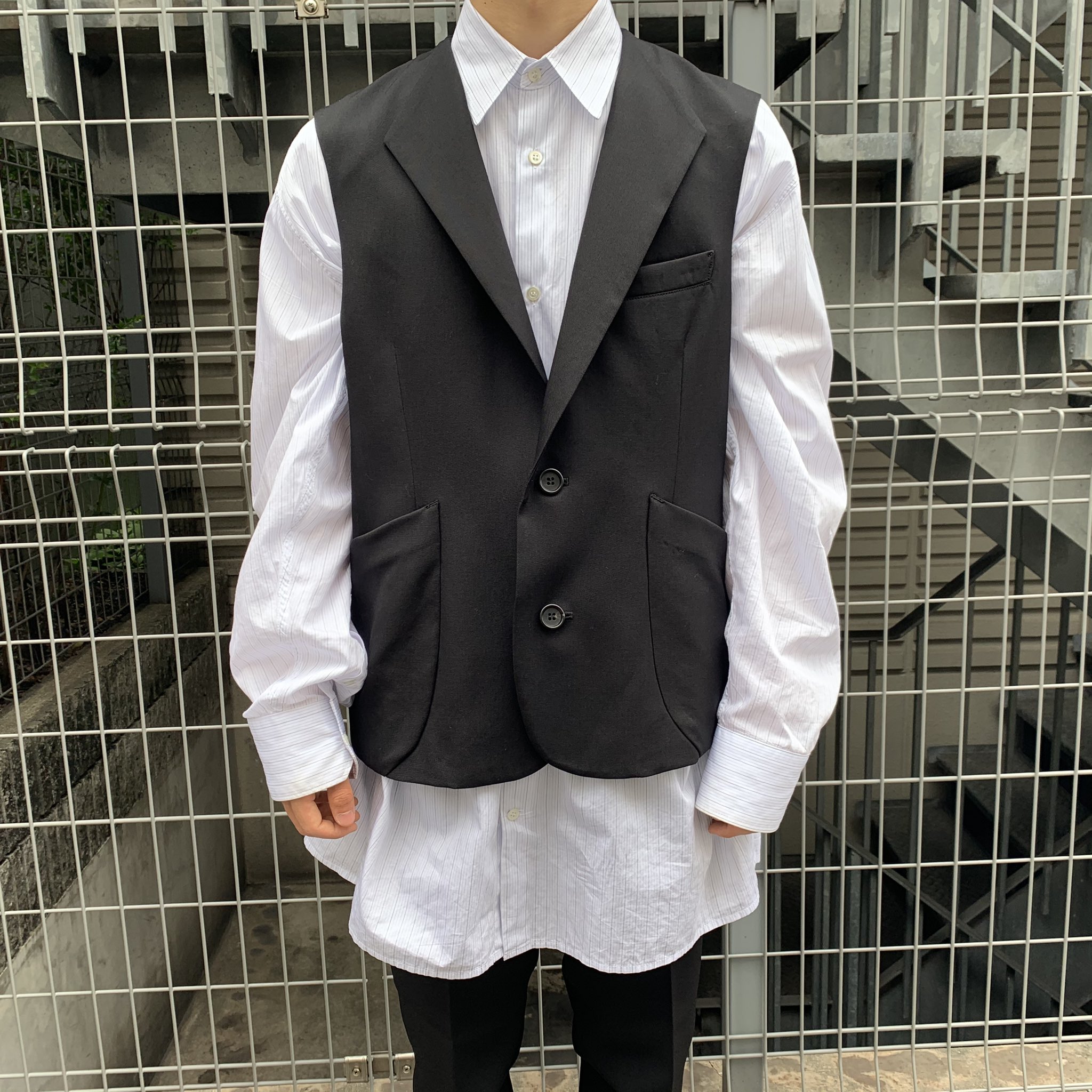 即発送可能 sulvam 20ss linen linen gilet vest - poumonquebec.ca