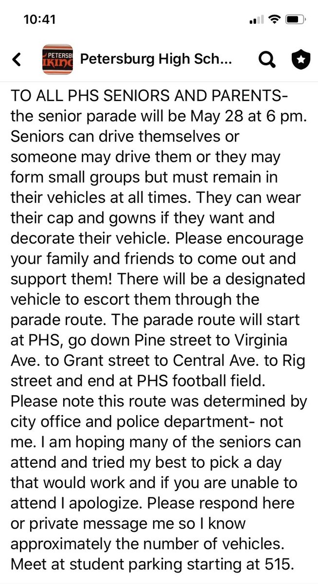 moyers2's tweet photo. Citizens of Grant County, Family and Friends support your PHS Seniors on Thursday, May 28th @ 6pm for senior parade.  #PHSClassOf2020 #VikingPride #VikingNation https://t.co/vOMKjaQbSN