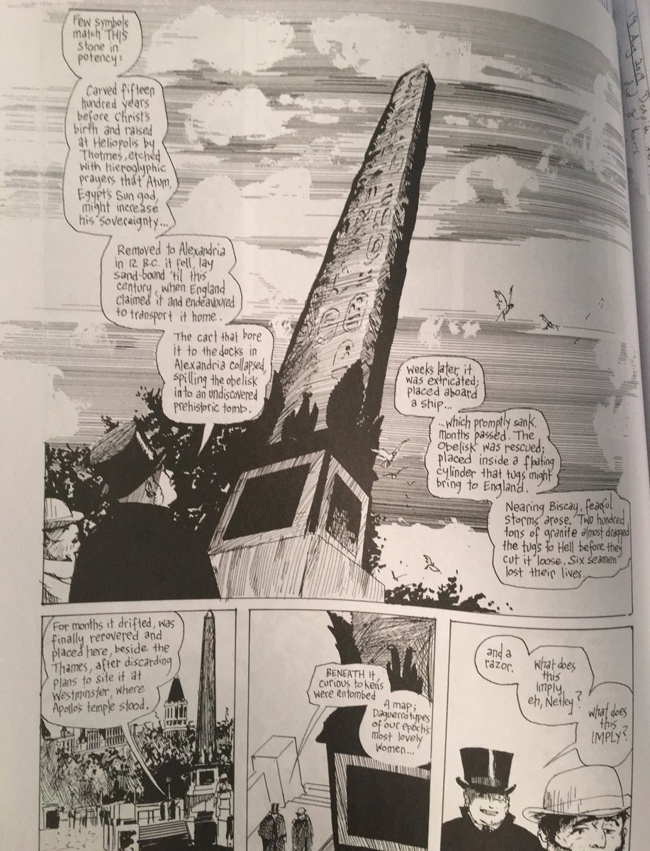 8/ I’ll let this page speak for itself - but another [landmark] as JtR takes the dummy along(“They don’t hide it”)Also: think of the insane amount of time poured into capturing the details of these [landmarks] in this historic cityIs this book a warning? Or mocking us?