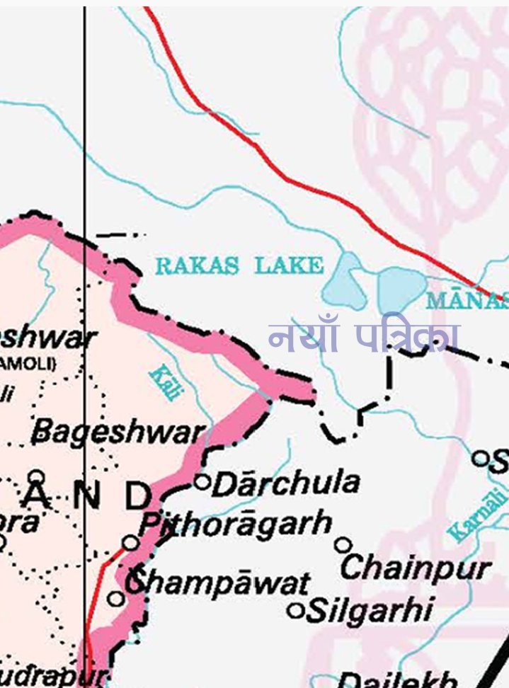 sameepchudal's tweet photo. Indian map published in Nov 2, 2019. Sugauli Treaty clearly states that India starts only from west of Kali River. #BackOffIndia https://t.co/OmCDVsef2p