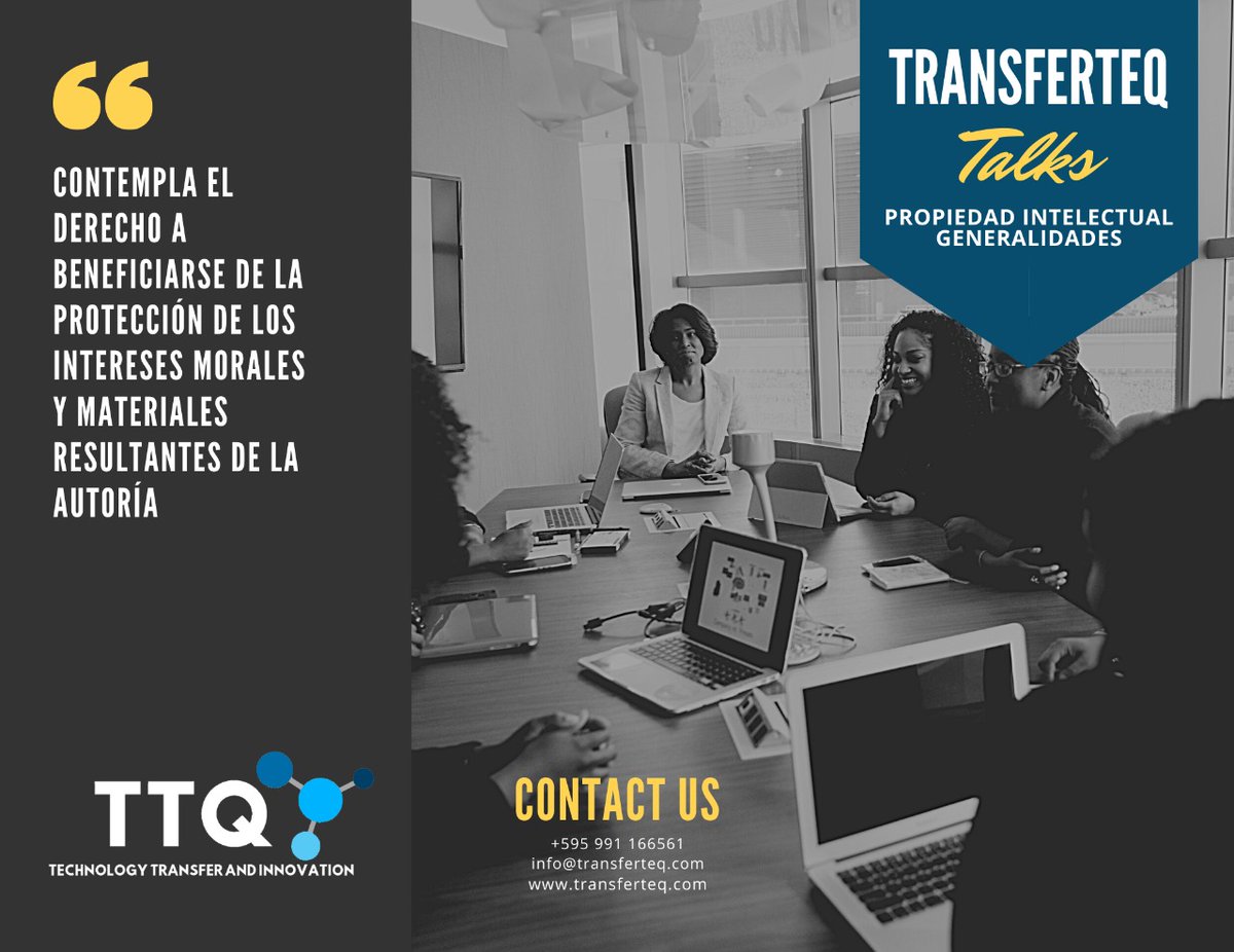transferteq's tweet photo. #TransferTeQTalks | Gestión de la Propiedad Intelectual https://t.co/VzP8u6J8D5