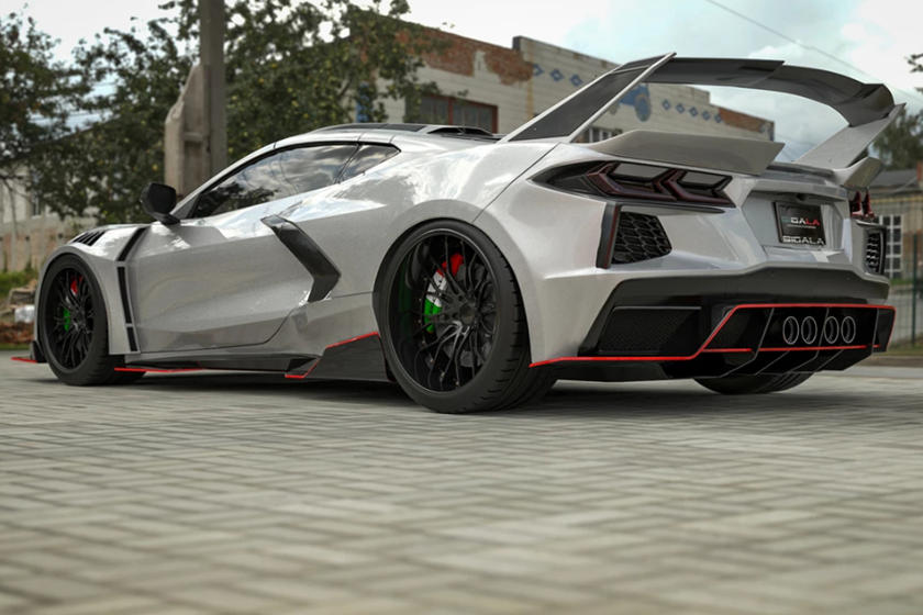 AutomovilMex's tweet photo. El preparador #SigalaDesing adelanta vía estos convincentes renders digitales su venidero body kit para el #Chevrolet #Corvette C8, que consta nada menos que de ¡32 piezas! Que le dan el impacto visual reservado para algunos Lamborghini. #ModificadosAP @ChevroletMexico https://t.co/IMEPEBX6Bg