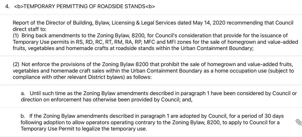 ColinPlant2026's tweet photo. #Saanich Council UNANIMOUSLY moves to allow roadside stand sales while awaiting a staff report on potential changes to our zoning bylaw AND not enforce the part of the bylaw which currently regulates this topic.  

Full report here:
https://t.co/PKiS9aatbi

#Saanpoli https://t.co/2Hl5ozoi42