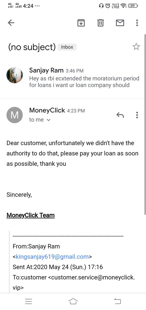 kumar9869's tweet photo. I credit wale ko email kiya thha badlee unka yeh rply aaya k hamara policy aur authority nhe h moratorium ka inke khilaf action lo sir @Pravinkks @JAIJANSHAKTI  @ZeeBusiness  @advpoonam1 @AdvYadav @advrayadav @PMOIndia @rbi @FinMinIndia https://t.co/lYxp9zW5dI