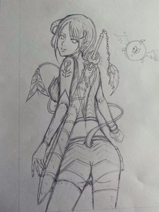 今日のデジタルの授業で使った下書 そのうちアナログでペン入れもするけど。

前回の悲惨な絵から既に成長しただろう!!( ゜д゜)クワッ

まだ絵柄模索中だけど 前よりは安定してきたにやぉーん🐱

#絵描きさんと繋がりたい 
#漫画家志望さんと繋がりたい 