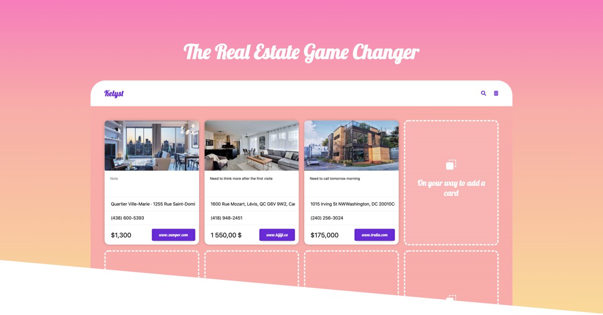 KelystTool's tweet photo. https://t.co/z1Cop5EgqG

🙌 Save time, centralize your home hunting!

One click to remember:
- the house 🏠
- the size of the house 📐
- the agent phone number ☎️
- the property address 📫
- the website ✍️

🤯 Not in your brain,
🤩 on your Kelyst board! https://t.co/Ry75maIEmr