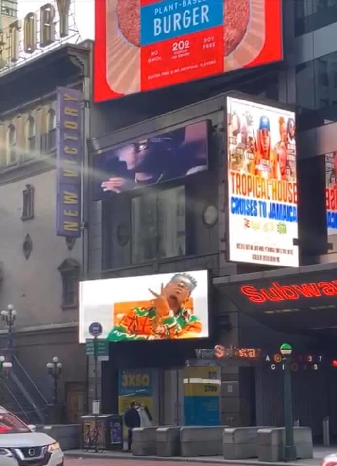 Shatta Wale becomes the first Ghanaian musician to be featured on New York Times Square giant poster