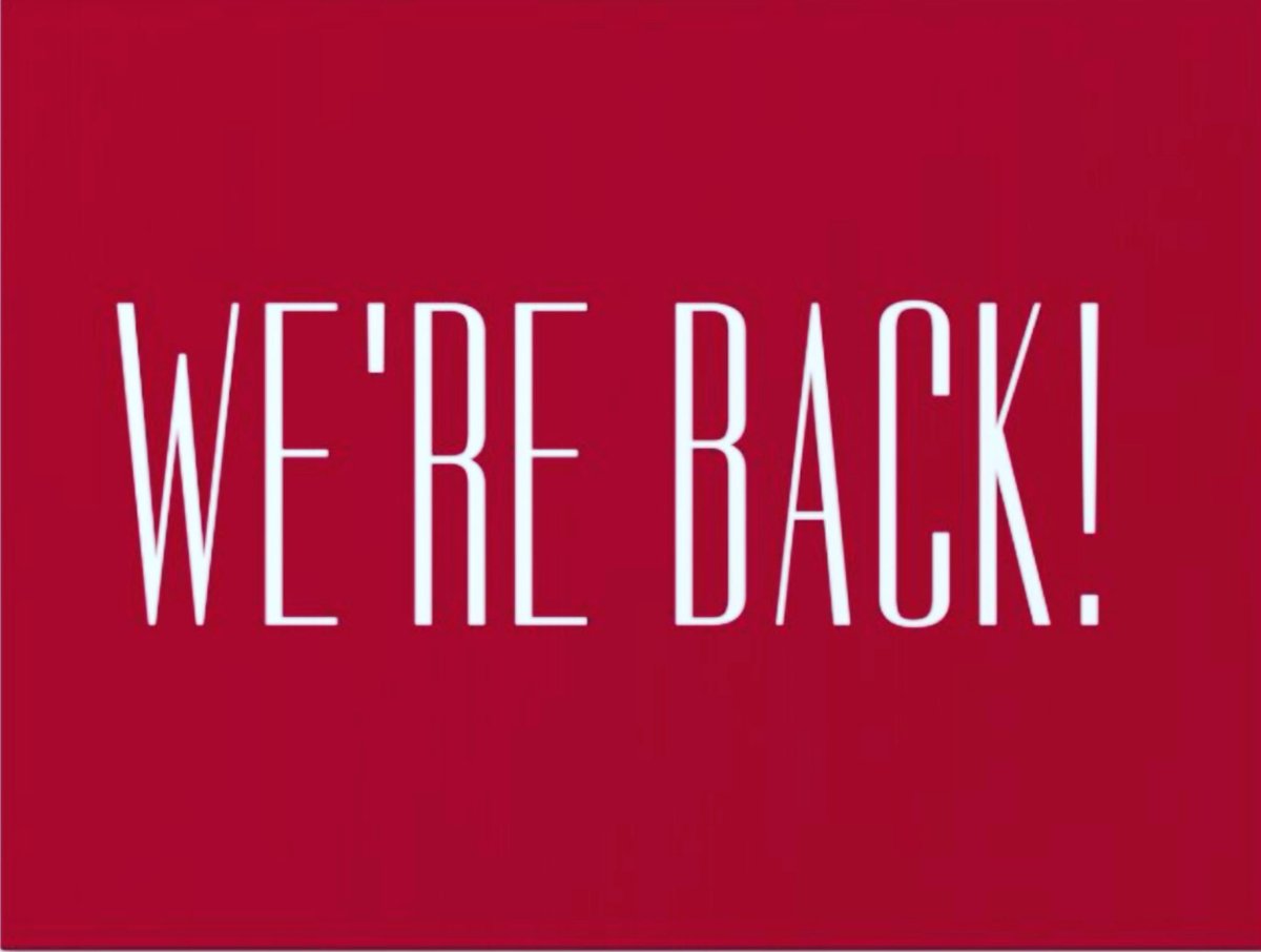 ..And we've missed you! We're excited to be welcoming customers back into our restaurants for dine-in, effective immediately. See you soon! #covid19 #WeMissYou