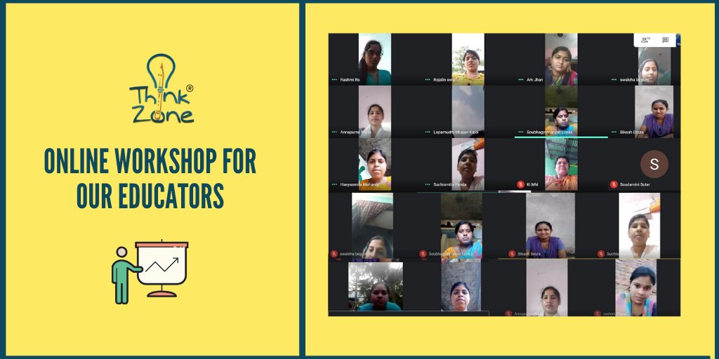 ThinkZoneIndia's tweet photo. During this COVID-19 crisis, we are engaging regularly with our fellows, and educators in schools and anganwadis. We are providing them with resources to engage with children and also for their own skill development through video calls!
#OnlineWorkshops #ThinkZoneIndia https://t.co/NpTkSRi52N