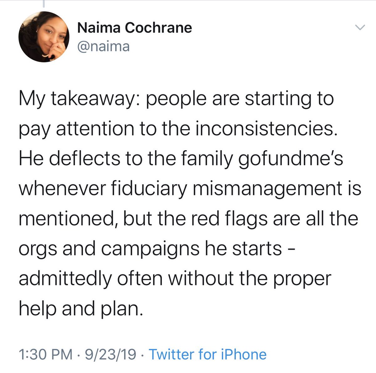 Again, at BEST, he’s a visionary but poor planner and executor who doesn’t listen to others. At WORST he’s a fraud who raises money through crowdfunding instead of grants or partners bc there’s less scrutiny & it doesn’t require plans & budgets. Either way, stop giving him money