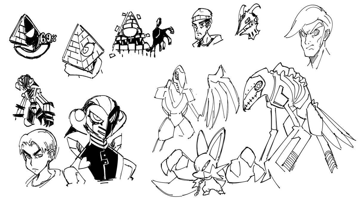 Some persona sketches of discord friends 