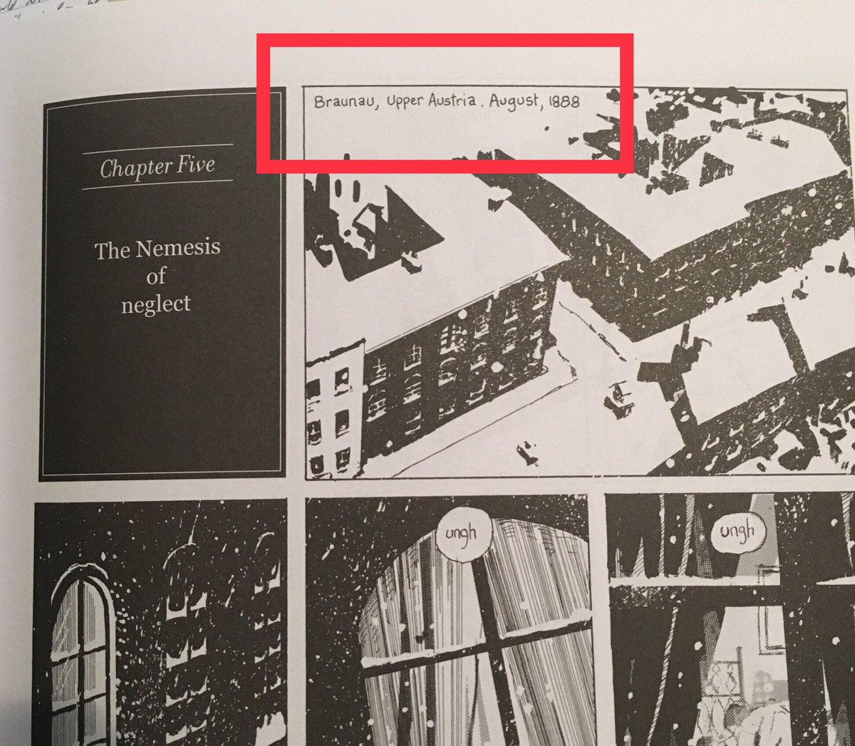 18/ So final sick twist in this storyTimeline: JtR hit in late 1888 (again with those triple digits)At the same time, Moore points out that this may have been the time of conception for a certain person who became the face of Ultimate EvilWhose birthday was 9 months later