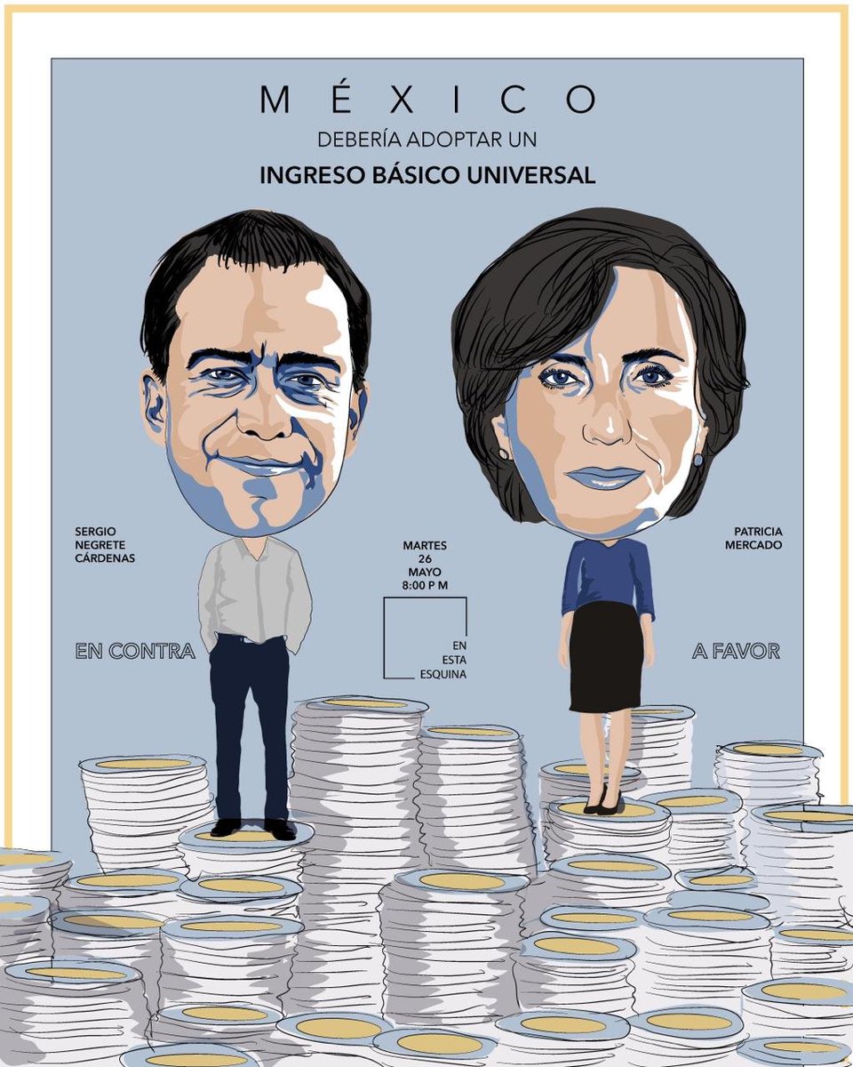 econokafka's tweet image. Hoy, ya hoy, martes a las 20:00 será un honor debatir con la Senadora @Pat_MercadoC sobre el Ingreso Básico Universal (UBI). La Senadora a favor, un servidor en contra. Ojalá sea de su interés. Se agradece RT.

La liga de Zoom para registrarse y unirse:

bit.ly/3gfqVUZ