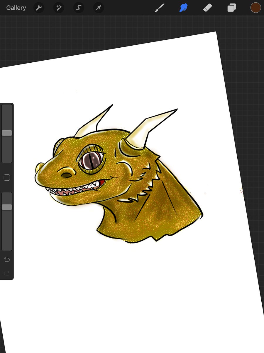 jugglingjester8's tweet photo. Dunno how comfortable I am with drawing reptiles, but I wanted to try my hand a my new #dragonborn #character for a new #dnd #campaign today.  Man was this rough for me, especially after a lengthy hiatus from drawing. 😂😂 #originalcharacter #procreate #ipadpro https://t.co/hwpoH2oMb6