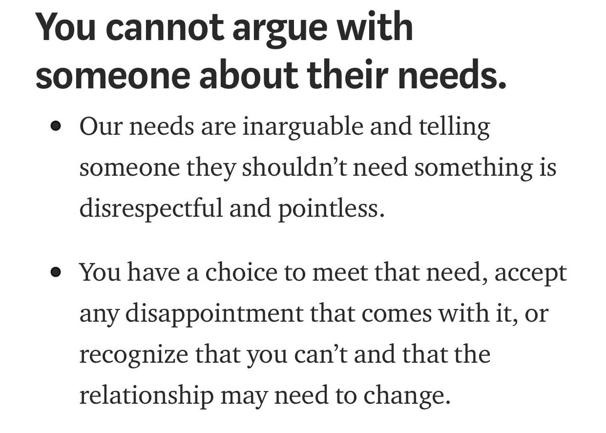 This is true - and clear - and oh goodness how unsimple it is in real life. Especially if our need clashes with another persons need (I need to be close all the time vs I need space a lot and I need reassurance vs I need to focus on me and not feel like I am forced to say things)