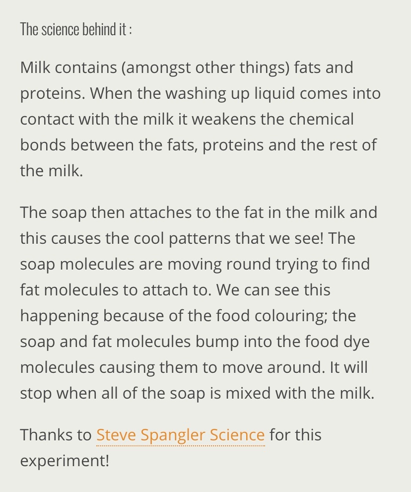 **Science at home** why not try and make your own rainbow milk 🌈🥛🌈