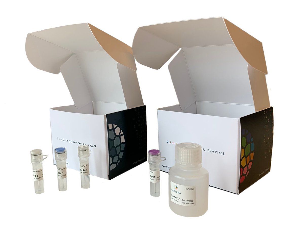 CARTANAbio's tweet photo. Sneak peek at our new box design for the HS Library Preparation &amp; In Situ Sequencing kits! #new #launch #InSituSequencing #NGISS https://t.co/pekewshiPM