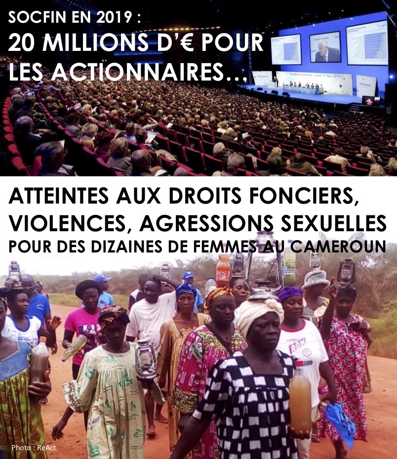Les femmes également s'organisent, car elles sont en première ligne des pratiques abusives de  #Bolloré et  #Socfin : violences commises par les agents de sécurité, cas d'agressions sexuelles dénoncés par des dizaines de femmes camerounaises  #AG2020:  https://urlz.fr/cJH4 