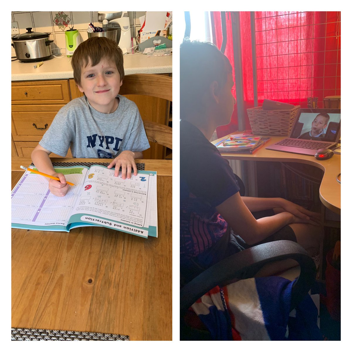CottrellAimz's tweet photo. Just a bit of learning during half term. Harry working on KS2 SATS Maths book and Lewis watching BBC Bitesize videos on Coding and computer games. @penyrheol2 @bbcbitesize #homelearning #halftermlearning https://t.co/tOB0yQHBq1