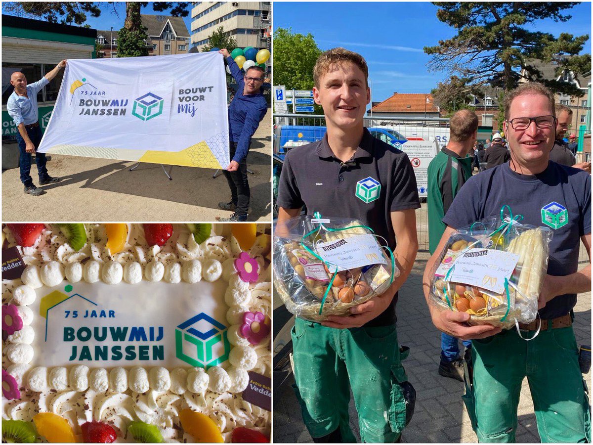 🎉🎉🎉 Wij vieren feest vandaag! Ons bedrijf bestaat 75 jaar en daar zijn we trots op! We vieren dit graag met al onze gewaardeerde medewerkers! #BouwmijJanssen #Venray #Jubileum #75jaar #Feest